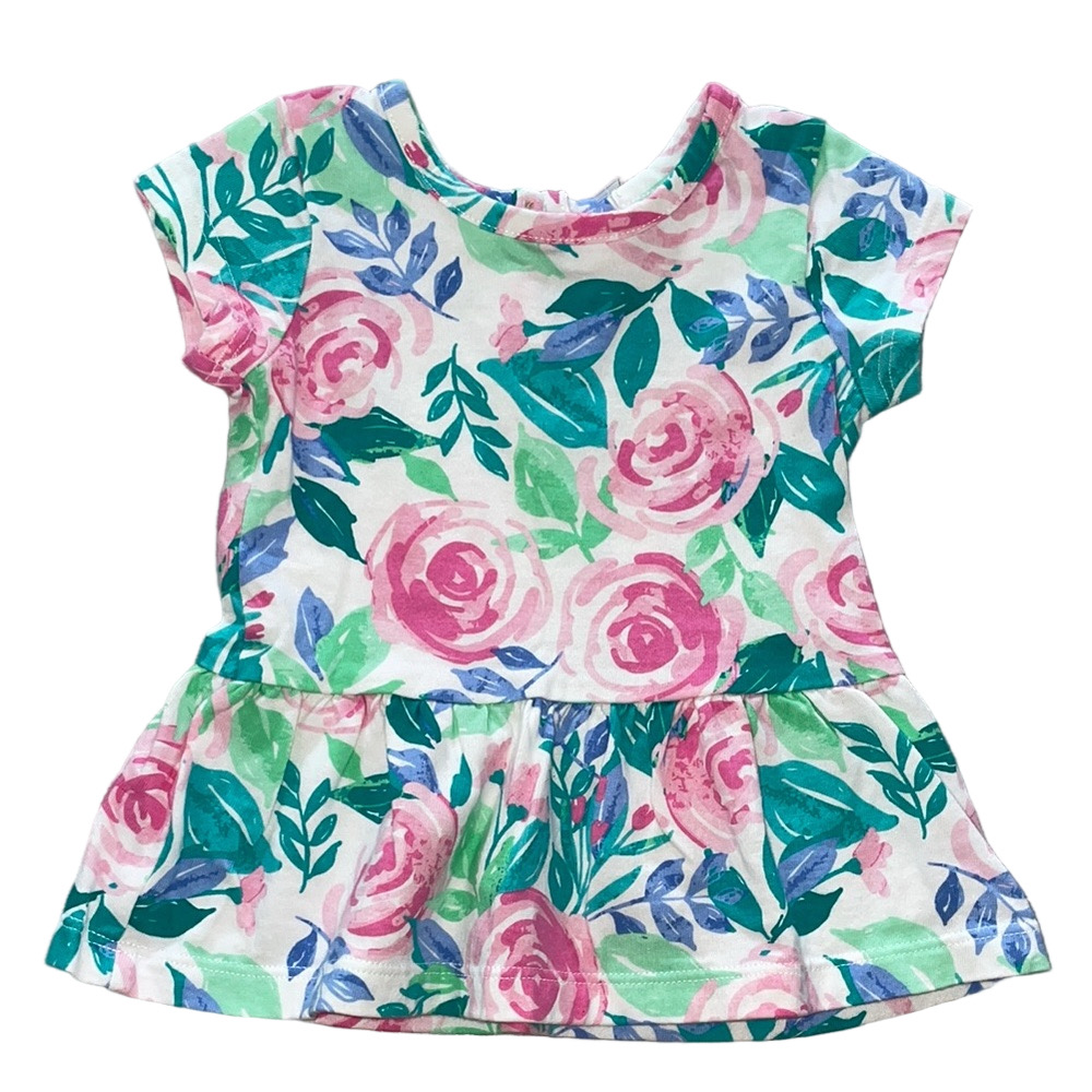 ⭐Wonder Nation Baby Girl Dress w/ Diaper Cover , Size 0–3M⭐